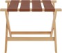 Casa Padrino Luxus Kofferst�nder Gep�ckablage aus Buchenholz und Kunstleder in Naturfarben / Braun 70 x 50 x H. 59 cm