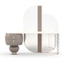 Casa Padrino Luxus Kommode Wei� / Taupe - Hochwertige Verarbeitung - Moderne Schlafzimmer M�bel - Luxus Qualit�t 