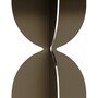 Casa Padrino Luxus Konsole Braun / Bronzefarben 140 x 46 x H. 80 cm - Edler Konsolentisch mit Platte in dunkelbraunem Eichenfurnier und geb�rstetem Edelstahl Gestell - Luxus M�bel
