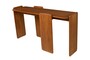 Casa Padrino Luxus Konsole Braun 155 x 50 x H. 80 cm - Massivholz Konsolentisch im warmen Bernsteinton mit weich gerundeten Formen - Luxus M�bel