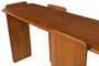 Casa Padrino Luxus Konsole Braun 155 x 50 x H. 80 cm - Massivholz Konsolentisch im warmen Bernsteinton mit weich gerundeten Formen - Luxus M�bel