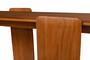 Casa Padrino Luxus Konsole Braun 155 x 50 x H. 80 cm - Massivholz Konsolentisch im warmen Bernsteinton mit weich gerundeten Formen - Luxus M�bel