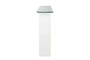 Casa Padrino Luxus Konsole Cremewei� 105 x 30 x H. 83,5 cm - Gro�er handgefertigter Keramik Konsolentisch mit Platte aus strukturiertem Klarglas - Luxus M�bel