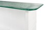 Casa Padrino Luxus Konsole Cremewei� 105 x 30 x H. 83,5 cm - Gro�er handgefertigter Keramik Konsolentisch mit Platte aus strukturiertem Klarglas - Luxus M�bel