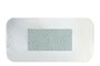 Casa Padrino Luxus Konsole Cremewei� 80 x 40 x H. 80 cm - Handgefertigter Keramik Konsolentisch mit Platte aus strukturiertem Klarglas - Luxus M�bel