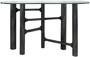 Casa Padrino Luxus Konsole Antik Schwarz 140 x 45 x H. 81 cm - Aluminium Konsolentisch mit Glasplatte - Luxus M�bel - Wohnzimmer M�bel - Luxus Einrichtung - Wohnzimmer Einrichtung