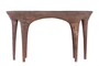 Casa Padrino Luxus Konsole Kupferfarben 140 x 42 x H. 82 cm - Skulpturaler Konsolentisch in Alt-Kupfer Optik - Luxus M�bel