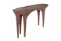 Casa Padrino Luxus Konsole Kupferfarben 140 x 42 x H. 82 cm - Skulpturaler Konsolentisch in Alt-Kupfer Optik - Luxus M�bel