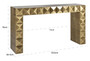 Casa Padrino Luxus Konsole Gold 137,5 x 39 x H. 76 cm - Rechteckiger Konsolentisch - Luxus M�bel - Hotel M�bel - Luxus Einrichtung