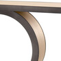 Casa Padrino Luxus Konsole Naturfarben / Bronze 130 x 30 x H. 76,5 cm - Rechteckiger Massivholz Konsolentisch - Luxus M�bel - Wohnzimmer M�bel - Luxus Einrichtung - Wohnzimmer Einrichtung