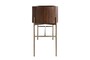 Casa Padrino Luxus Konsole Pogoro Braun 130 x 45 x H. 80 cm - Massivholz Konsole mit Metallgestell in dunkler Messing-Optik - Luxus M�bel