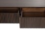 Casa Padrino Luxus Konsole Pogoro Braun 130 x 45 x H. 80 cm - Massivholz Konsole mit Metallgestell in dunkler Messing-Optik - Luxus M�bel