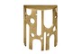 Casa Padrino Luxus Konsole Savage Bronzefarben 50 x 25 x H. 60 cm - Kleine skulpturale Wandkonsole aus Aluminium in Bronze-Optik - Luxus M�bel