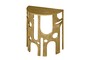 Casa Padrino Luxus Konsole Savage Bronzefarben 50 x 25 x H. 60 cm - Kleine skulpturale Wandkonsole aus Aluminium in Bronze-Optik - Luxus M�bel