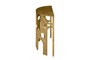 Casa Padrino Luxus Konsole Savage Bronzefarben 50 x 25 x H. 60 cm - Kleine skulpturale Wandkonsole aus Aluminium in Bronze-Optik - Luxus M�bel