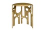 Casa Padrino Luxus Konsole Savage Bronzefarben 50 x 25 x H. 60 cm - Kleine skulpturale Wandkonsole aus Aluminium in Bronze-Optik - Luxus M�bel