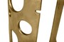 Casa Padrino Luxus Konsole Savage Bronzefarben 50 x 25 x H. 60 cm - Kleine skulpturale Wandkonsole aus Aluminium in Bronze-Optik - Luxus M�bel