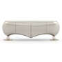 Casa Padrino Luxus Konsolentisch Beige / Wei� - Hochwertige Verarbeitung - Moderne Flur M�bel - Luxus Qualit�t 