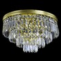 Casa Padrino Luxus Kristall Deckenleuchte Gold  40 x H. 20 cm - Prunkvolle Messing Deckenleuchte mit b�hmischem Kristallglas - Barock M�bel - Edel & Prunkvoll