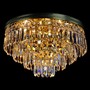 Casa Padrino Luxus Kristall Deckenleuchte Gold  40 x H. 20 cm - Prunkvolle Messing Deckenleuchte mit b�hmischem Kristallglas - Barock M�bel - Edel & Prunkvoll