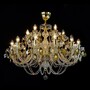 Casa Padrino Luxus Kristall Deckenleuchte Gold  90 x H. 63 cm - Prunkvolle Messing Deckenleuchte mit b�hmischem Kristallglas - Barock M�bel - Edel & Prunkvoll