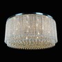 Casa Padrino Luxus Kristall Deckenleuchte Silber  100 x H. 45 cm - Prunkvolle Messing Deckenleuchte mit b�hmischem Kristallglas - Barock M�bel - Edel & Prunkvoll