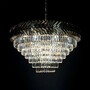 Casa Padrino Luxus Kristall Deckenleuchte Silber  100 x H. 48 cm - Prunkvolle Messing Deckenleuchte mit b�hmischem Kristallglas - Barock M�bel - Edel & Prunkvoll 