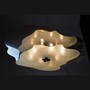 Casa Padrino Luxus Kristall Deckenleuchte Silber  105 x H. 20 cm - Prunkvolle Messing Deckenleuchte mit b�hmischem Kristallglas - Barock M�bel - Edel & Prunkvoll