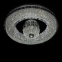 Casa Padrino Luxus Kristall Deckenleuchte Silber  120 x H. 26 cm - Prunkvolle Messing Deckenleuchte mit b�hmischem Kristallglas - Barock M�bel - Edel & Prunkvoll