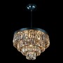 Casa Padrino Luxus Kristall Deckenleuchte Silber  40 x H. 20 cm - Prunkvolle Messing Deckenleuchte mit b�hmischem Kristallglas - Barock M�bel - Edel & Prunkvoll