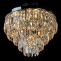 Casa Padrino Luxus Kristall Deckenleuchte Silber  40 x H. 20 cm - Prunkvolle Messing Deckenleuchte mit b�hmischem Kristallglas - Barock M�bel - Edel & Prunkvoll
