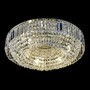Casa Padrino Luxus Kristall Deckenleuchte Silber  45 x H. 14 cm - Prunkvolle Messing Deckenleuchte mit b�hmischem Kristallglas - Barock M�bel - Edel & Prunkvoll