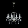 Casa Padrino Luxus Kristall Deckenleuchte Silber  50 x H. 42 cm - Prunkvolle Messing Deckenleuchte mit b�hmischem Kristallglas - Barock M�bel - Edel & Prunkvoll