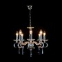 Casa Padrino Luxus Kristall Deckenleuchte Silber  50 x H. 42 cm - Prunkvolle Messing Deckenleuchte mit b�hmischem Kristallglas - Barock M�bel - Edel & Prunkvoll