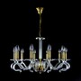 Casa Padrino Luxus Kristall Deckenleuchte Silber  61 x H. 45 cm - Prunkvolle Messing Deckenleuchte mit b�hmischem Kristallglas - Barock M�bel - Edel & Prunkvoll