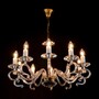 Casa Padrino Luxus Kristall Deckenleuchte Silber  61 x H. 45 cm - Prunkvolle Messing Deckenleuchte mit b�hmischem Kristallglas - Barock M�bel - Edel & Prunkvoll