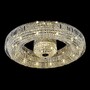 Casa Padrino Luxus Kristall Deckenleuchte Silber  85 x H. 26 cm - Prunkvolle Messing Deckenleuchte mit b�hmischem Kristallglas - Barock M�bel - Edel & Prunkvoll