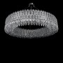 Casa Padrino Luxus Kristall Deckenleuchte Silber  90 x H. 20 cm - Prunkvolle Messing Deckenleuchte mit b�hmischem Kristallglas - Barock M�bel - Edel & Prunkvoll