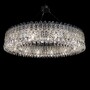 Casa Padrino Luxus Kristall Deckenleuchte Silber  90 x H. 20 cm - Prunkvolle Messing Deckenleuchte mit b�hmischem Kristallglas - Barock M�bel - Edel & Prunkvoll