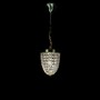 Casa Padrino Luxus Kristall H�ngeleuchte Gold  15 x H. 20 cm - Prunkvolle Messing H�ngeleuchte mit b�hmischem Kristallglas - Barock M�bel - Edel & Prunkvoll