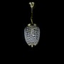 Casa Padrino Luxus Kristall H�ngeleuchte Gold  15 x H. 20 cm - Prunkvolle Messing H�ngeleuchte mit b�hmischem Kristallglas - Barock M�bel - Edel & Prunkvoll