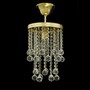 Casa Padrino Luxus Kristall H�ngeleuchte Gold  20 x H. 30 cm - Prunkvolle Messing H�ngeleuchte mit b�hmischem Kristallglas - Barock M�bel - Edel & Prunkvoll 
