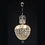 Casa Padrino Luxus Kristall H�ngeleuchte Gold  25 x H. 41 cm - Prunkvolle Messing H�ngeleuchte mit b�hmischem Kristallglas - Barock M�bel - Edel & Prunkvoll