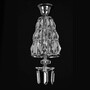 Casa Padrino Luxus Kristall H�ngeleuchte Silber  16 x H. 45 cm - Prunkvolle Messing H�ngeleuchte mit b�hmischem Kristallglas - Barock M�bel - Edel & Prunkvoll
