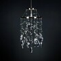 Casa Padrino Luxus Kristall H�ngeleuchte Silber  20 x H. 40 cm - Prunkvolle Messing H�ngeleuchte mit b�hmischem Kristallglas - Barock M�bel - Edel & Prunkvoll 