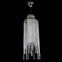 Casa Padrino Luxus Kristall H�ngeleuchte Silber  20 x H. 62 cm - Prunkvolle Messing H�ngeleuchte mit b�hmischem Kristallglas - Barock M�bel - Edel & Prunkvoll