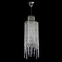 Casa Padrino Luxus Kristall H�ngeleuchte Silber  20 x H. 62 cm - Prunkvolle Messing H�ngeleuchte mit b�hmischem Kristallglas - Barock M�bel - Edel & Prunkvoll