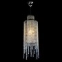 Casa Padrino Luxus Kristall H�ngeleuchte Silber  20 x H. 62 cm - Prunkvolle Messing H�ngeleuchte mit b�hmischem Kristallglas - Barock M�bel - Edel & Prunkvoll