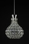 Casa Padrino Luxus Kristall H�ngeleuchte Silber  23 x H. 30 cm - Prunkvolle Messing H�ngeleuchte mit b�hmischem Kristallglas - Barock M�bel - Edel & Prunkvoll 