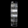Casa Padrino Luxus Kristall H�ngeleuchte Silber  24.5 x H. 80 cm - Prunkvolle Messing H�ngeleuchte mit b�hmischem Kristallglas - Barock M�bel - Edel & Prunkvoll